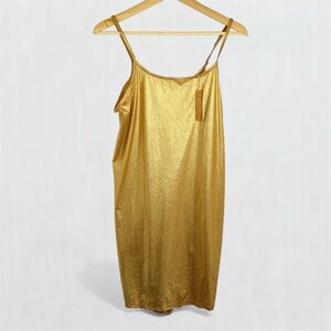 SKIMS Fits Everybody Short Gold Slip Dress - 4X